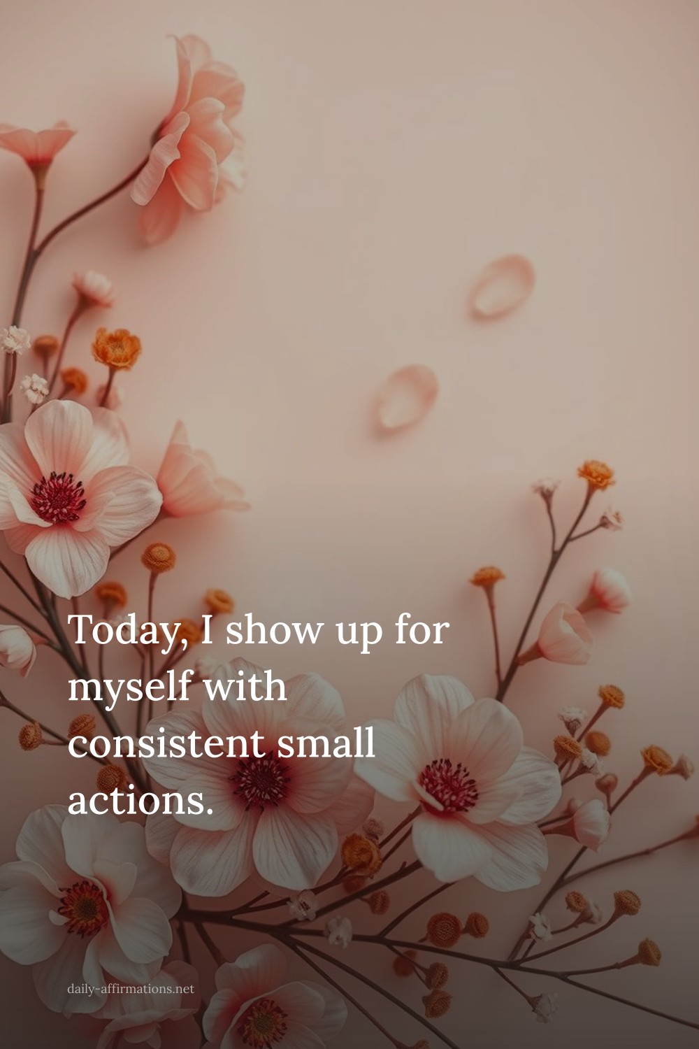 Today, I show up for myself with consistent small actions.