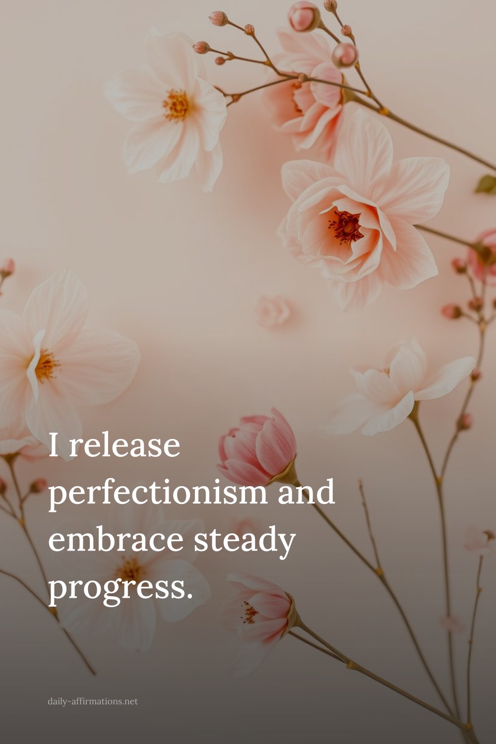 I release perfectionism and embrace steady progress.