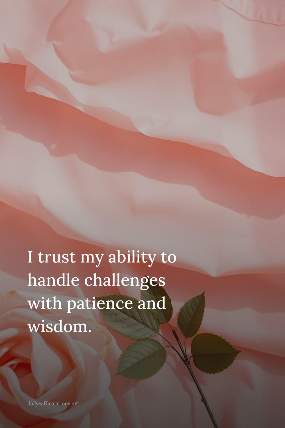 I trust my ability to handle challenges with patience and wisdom.