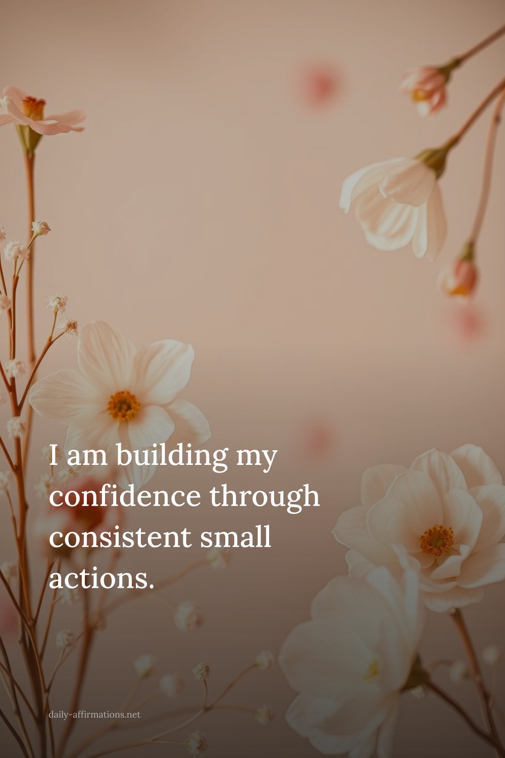 I am building my confidence through consistent small actions.