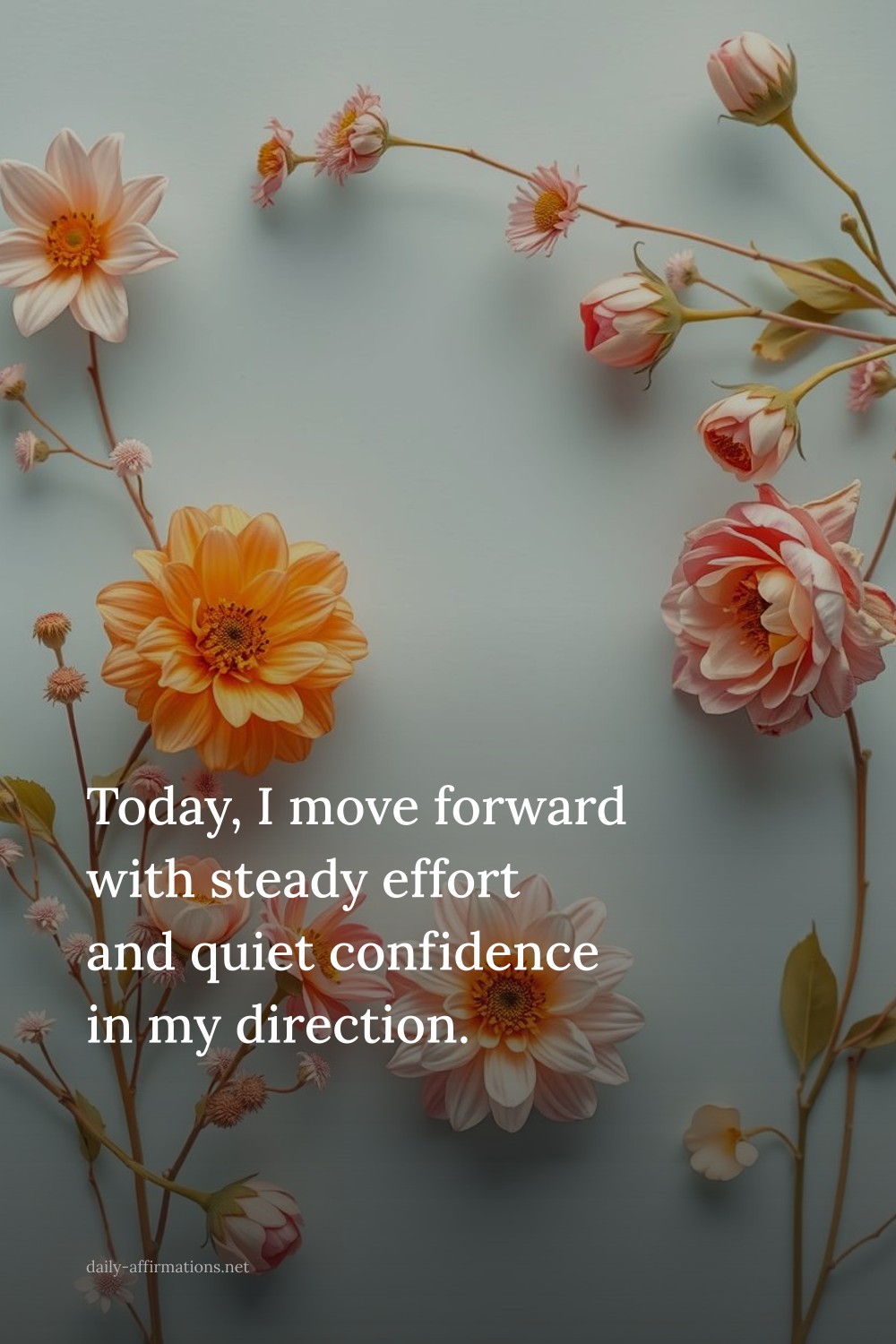 Today, I move forward with steady effort and quiet confidence in my direction.