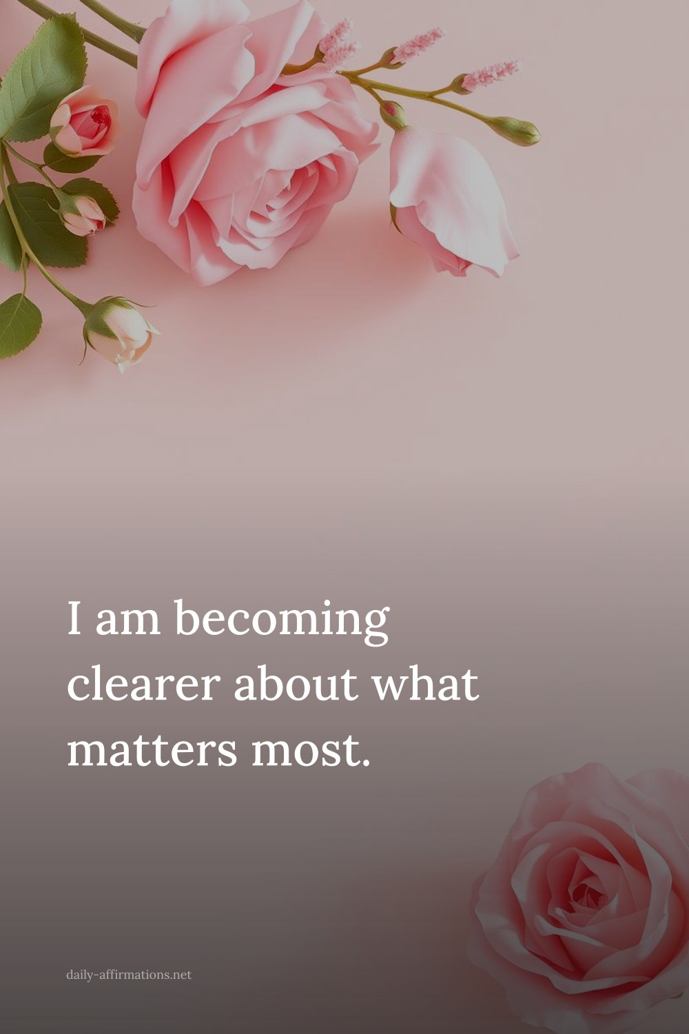 I am becoming clearer about what matters most.