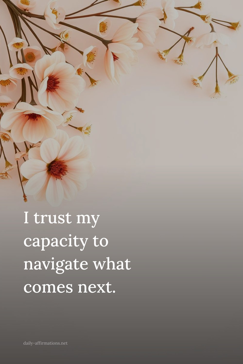 I trust my capacity to navigate what comes next.