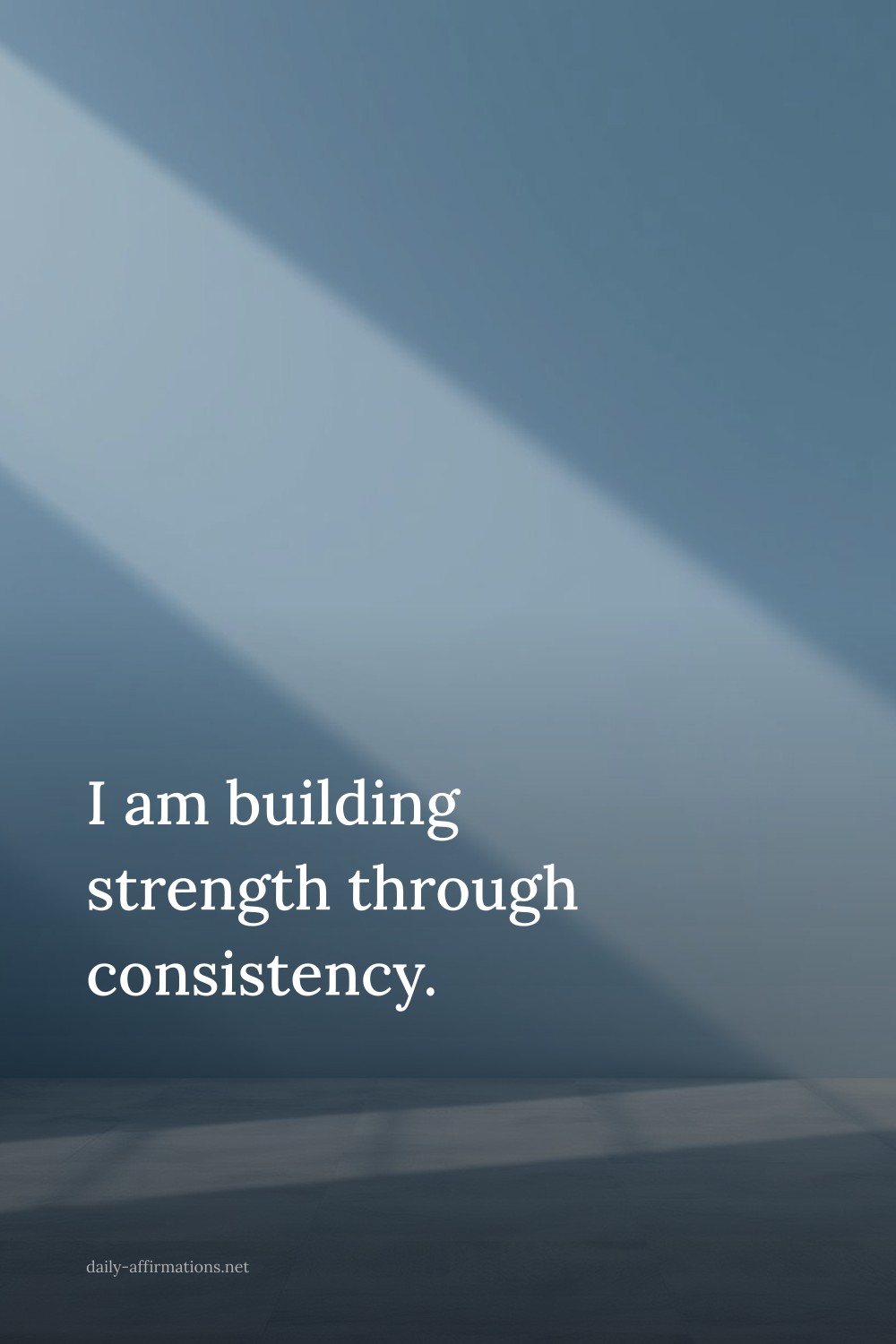 I am building strength through consistency.