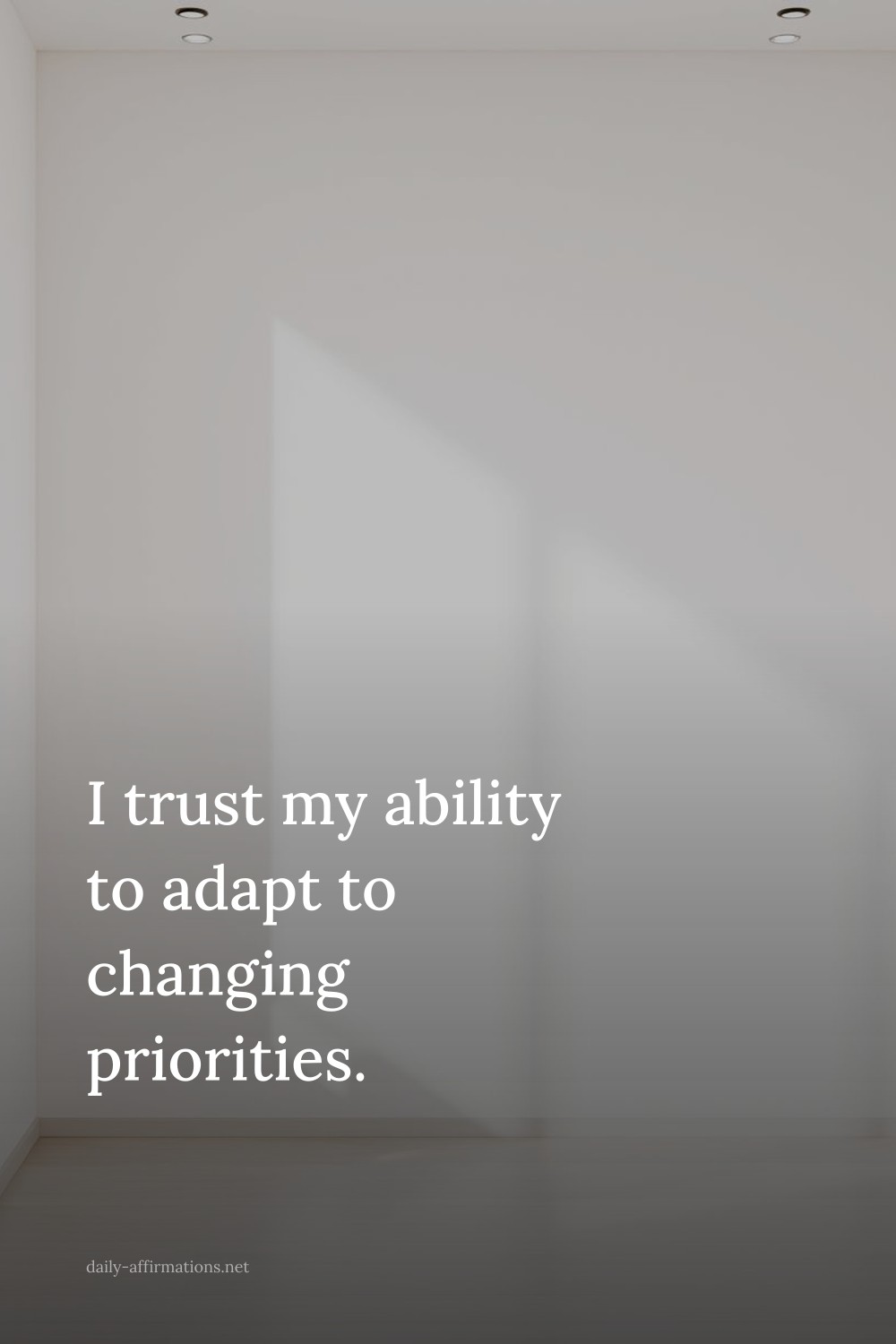 I trust my ability to adapt to changing priorities.