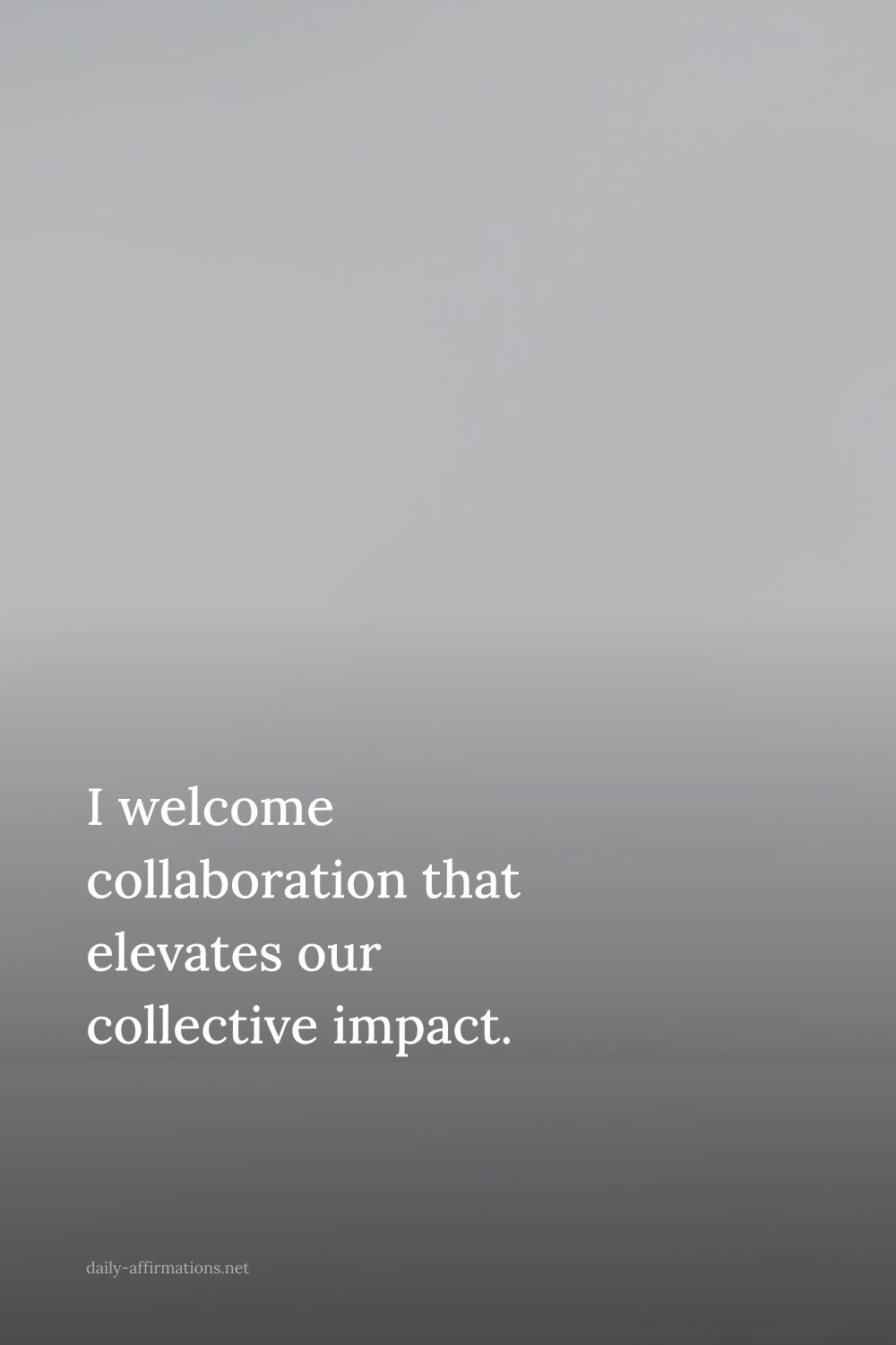 I welcome collaboration that elevates our collective impact.
