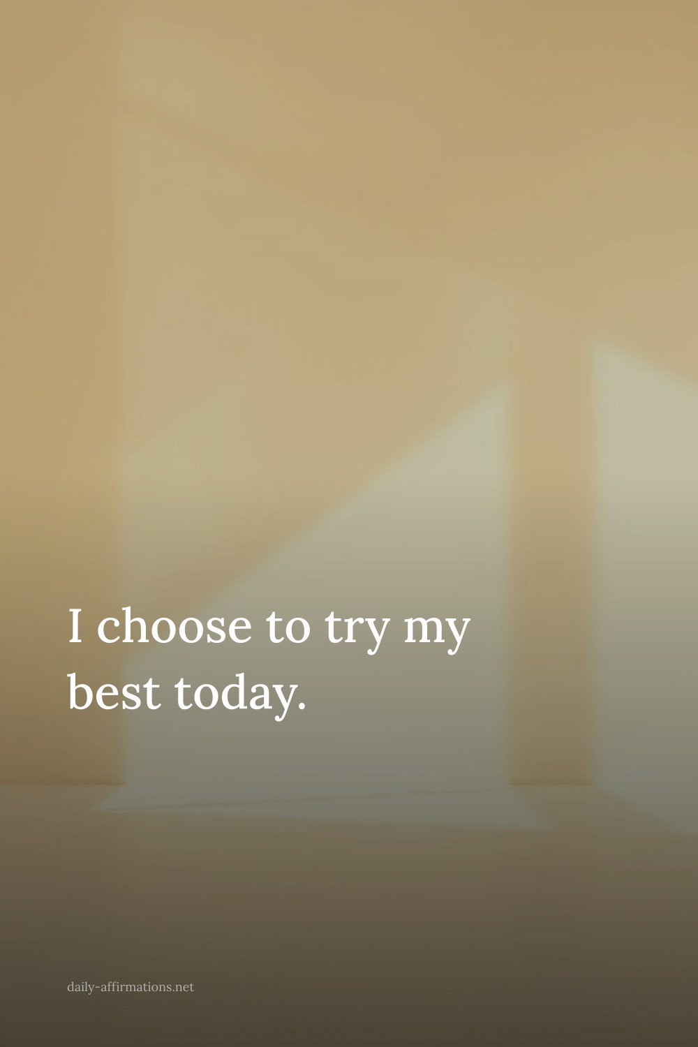 I choose to try my best today.