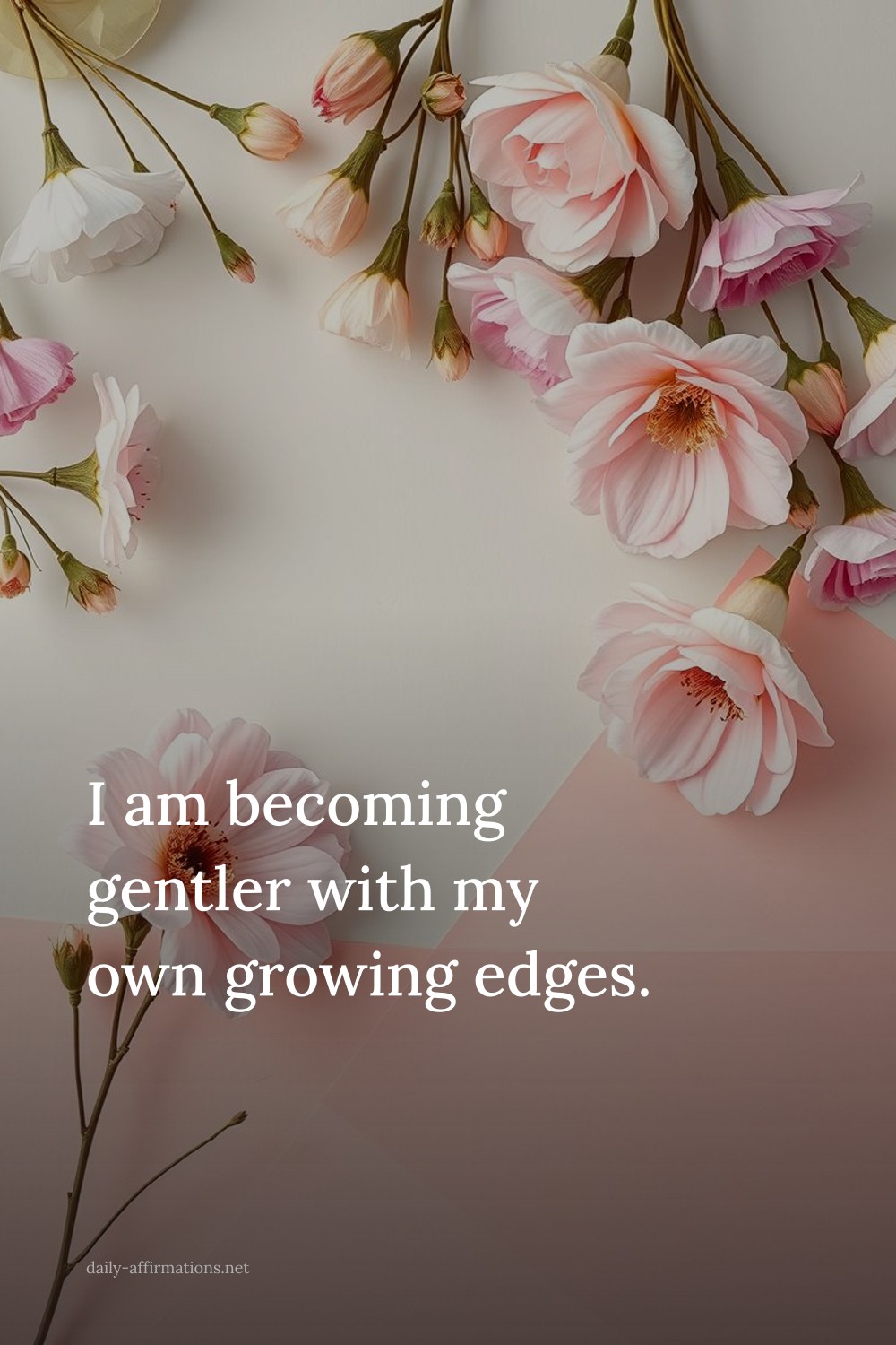 I am becoming gentler with my own growing edges.