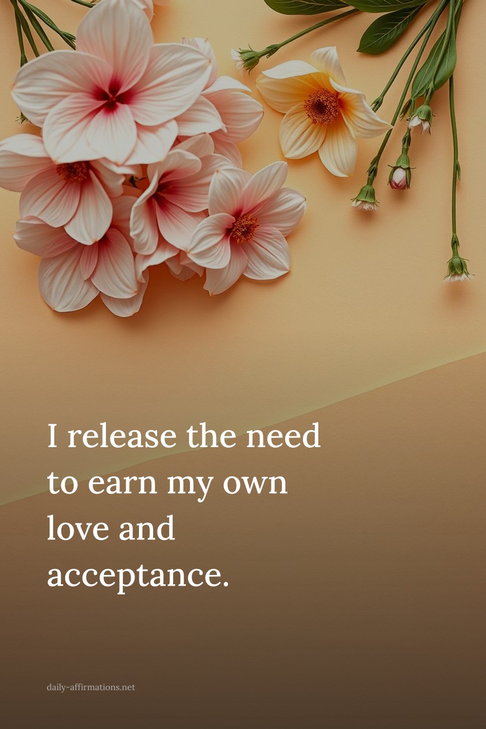 I release the need to earn my own love and acceptance.