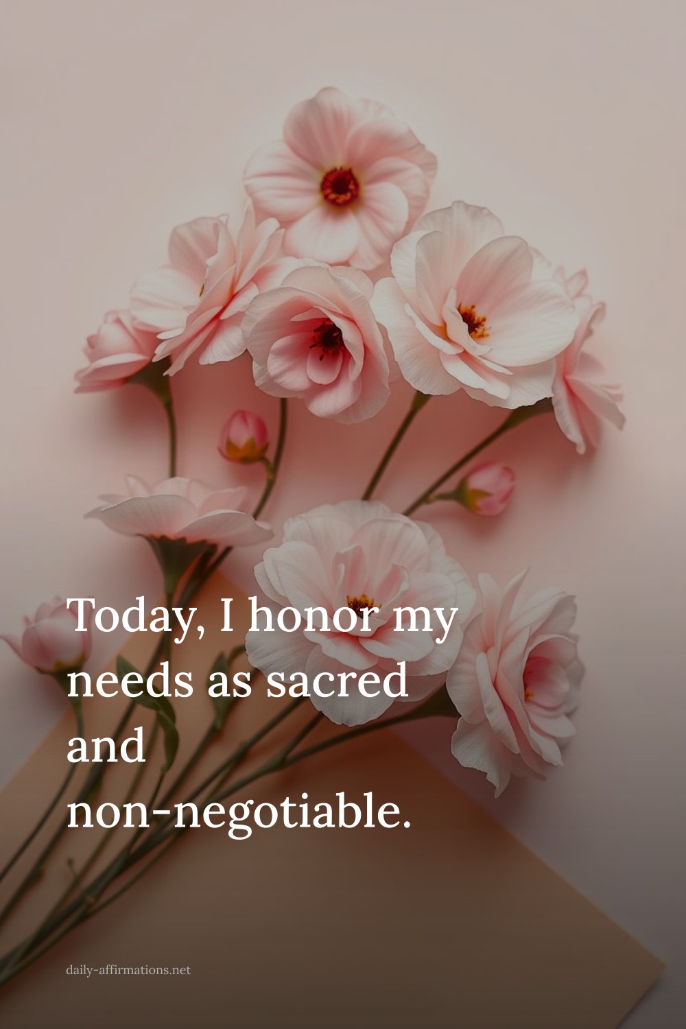 Today, I honor my needs as sacred and non-negotiable.