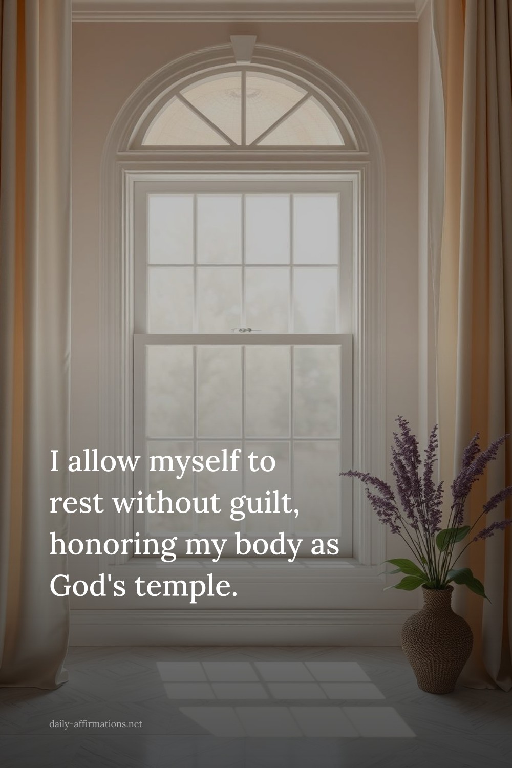 I allow myself to rest without guilt, honoring my body as God's temple.