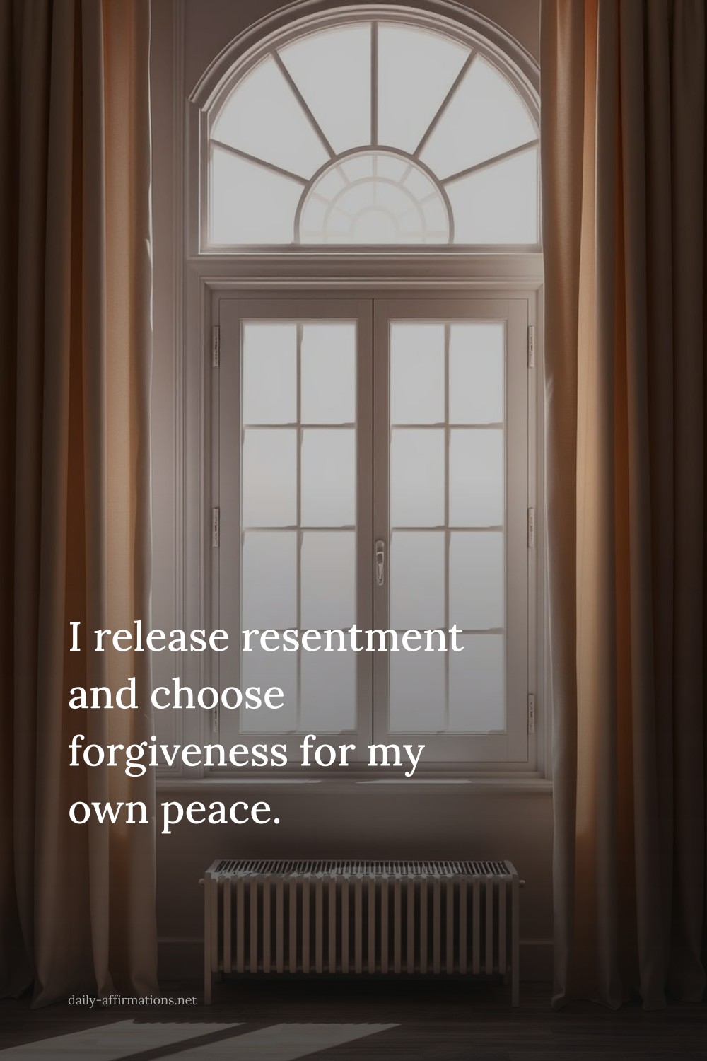 I release resentment and choose forgiveness for my own peace.
