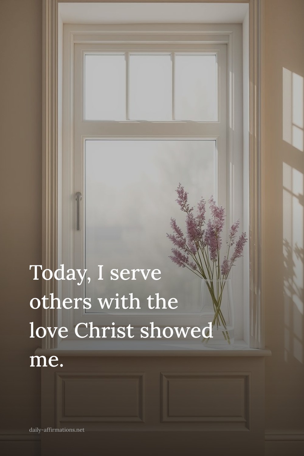 Today, I serve others with the love Christ showed me.