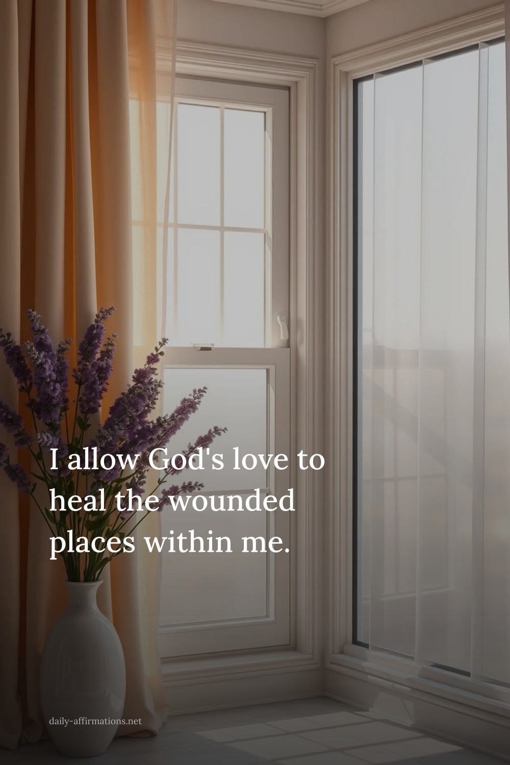 I allow God's love to heal the wounded places within me.