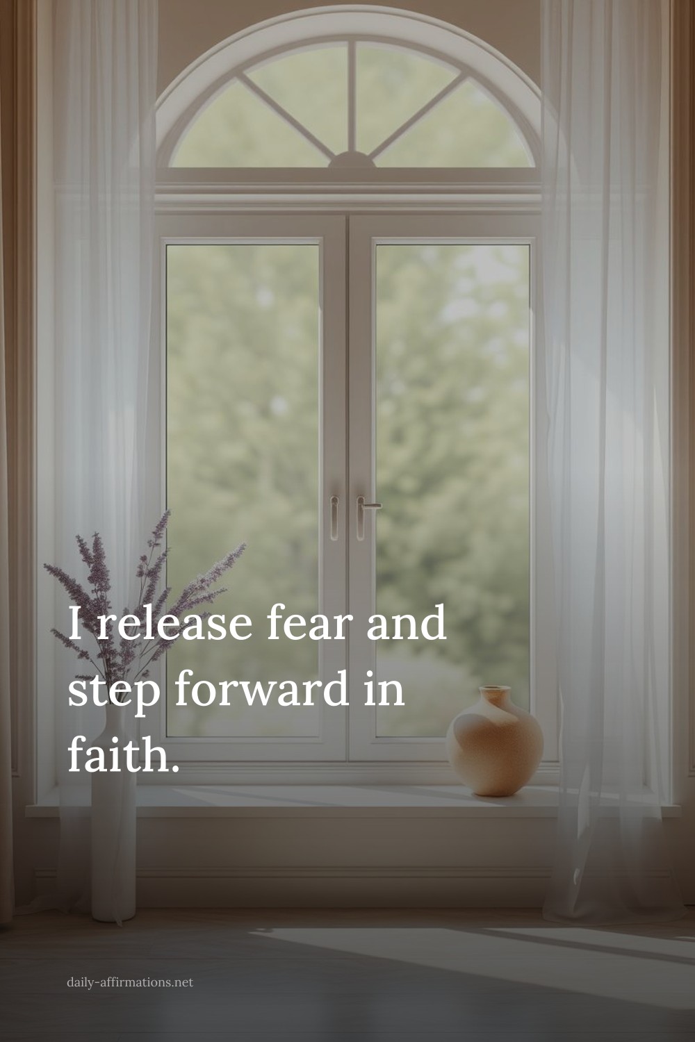 I release fear and step forward in faith.