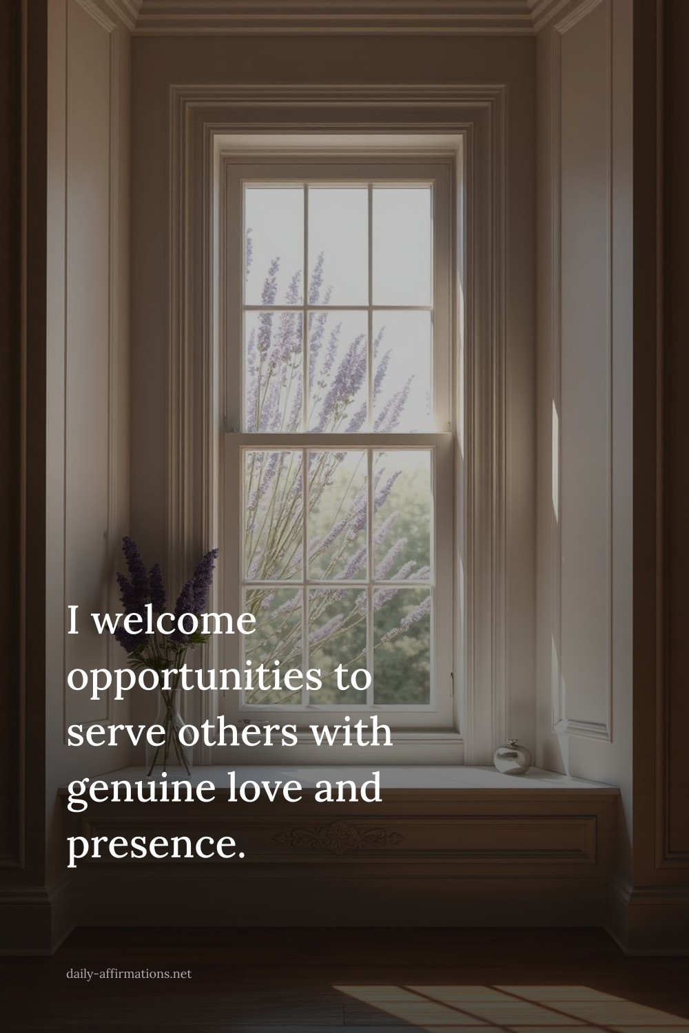 I welcome opportunities to serve others with genuine love and presence.