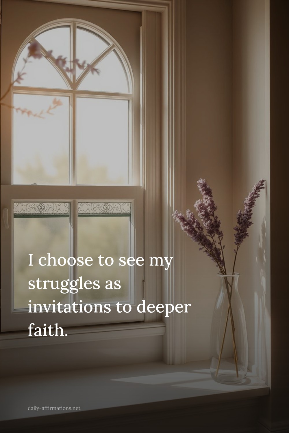 I choose to see my struggles as invitations to deeper faith.