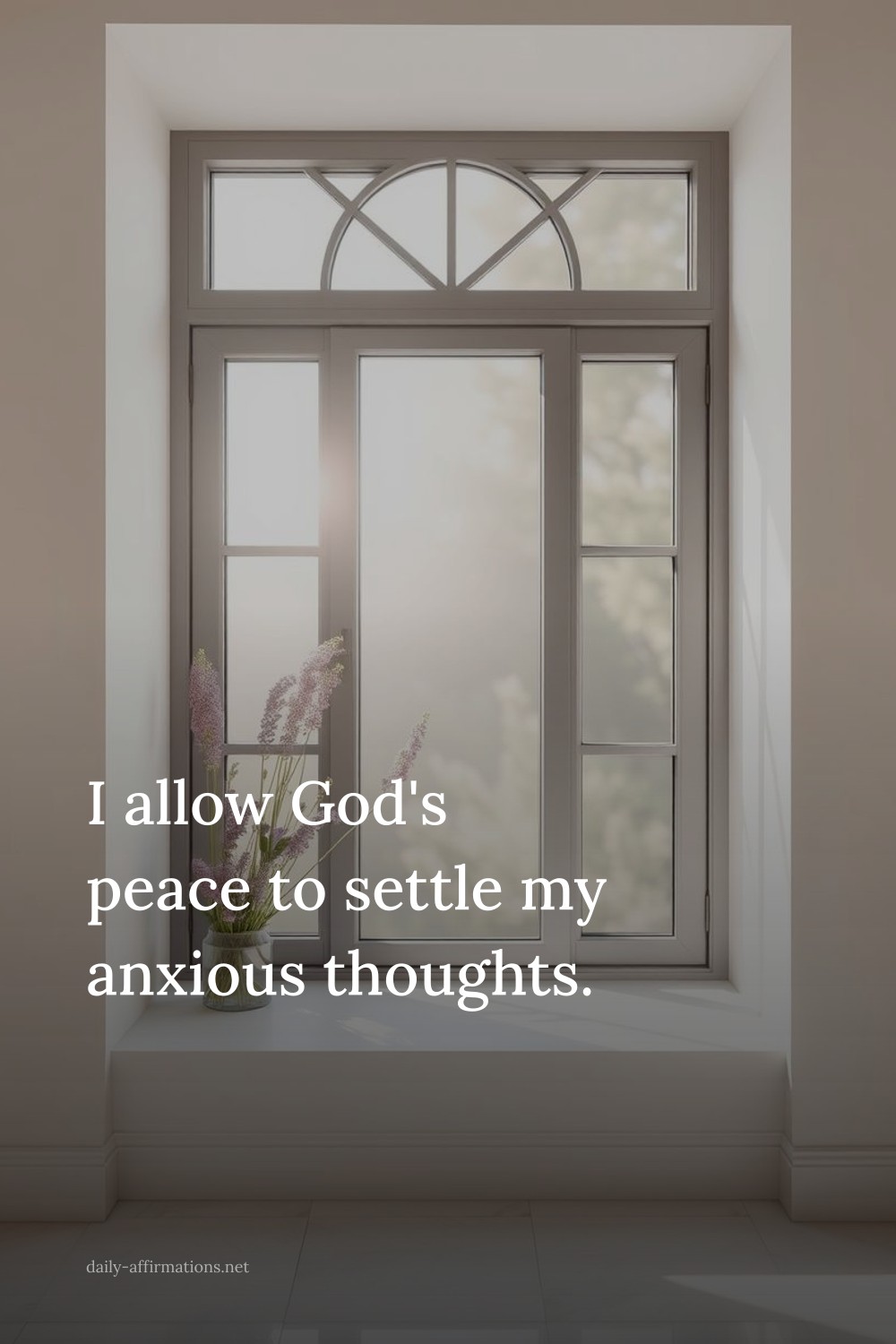I allow God's peace to settle my anxious thoughts.
