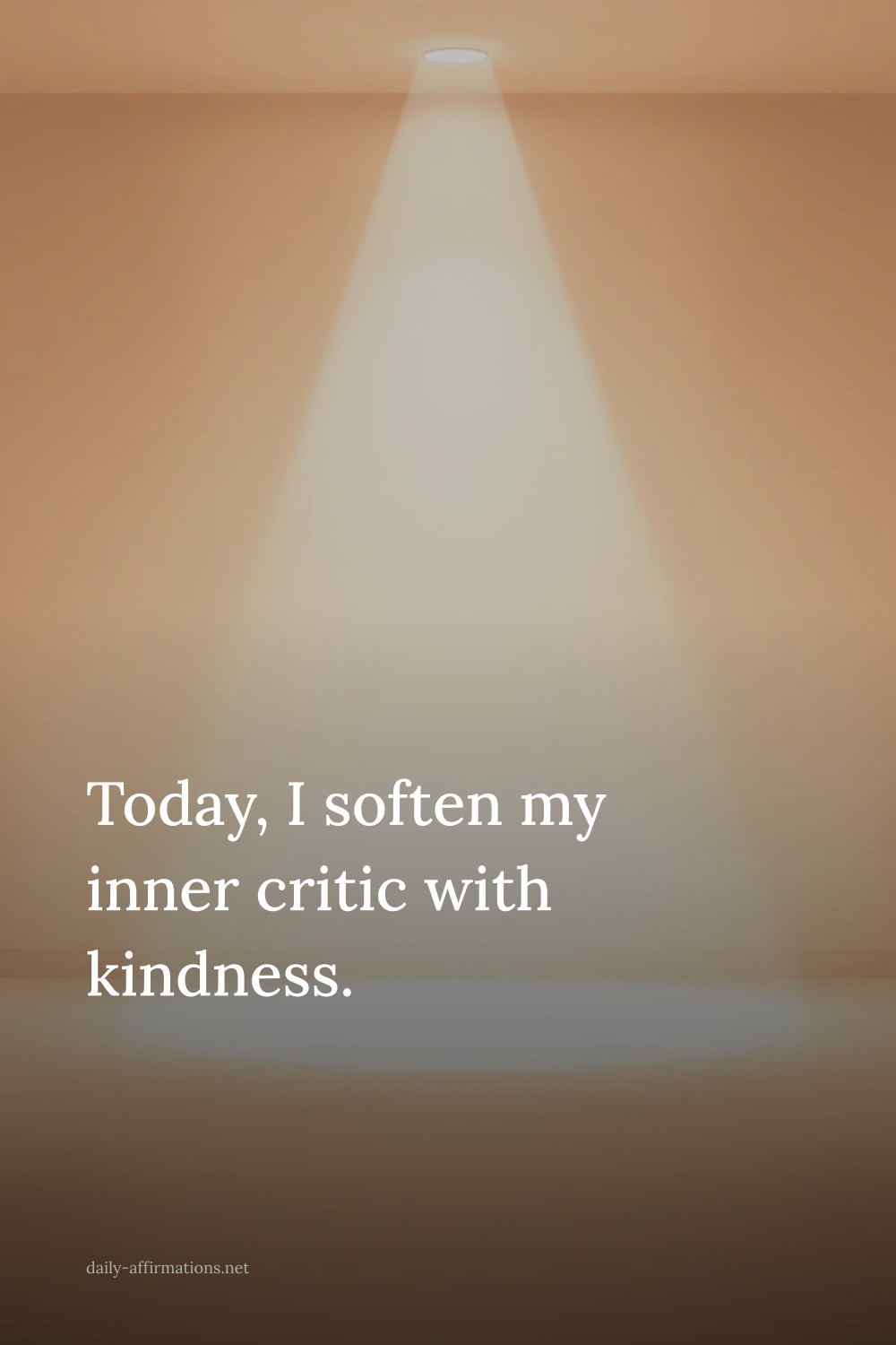 Today, I soften my inner critic with kindness.