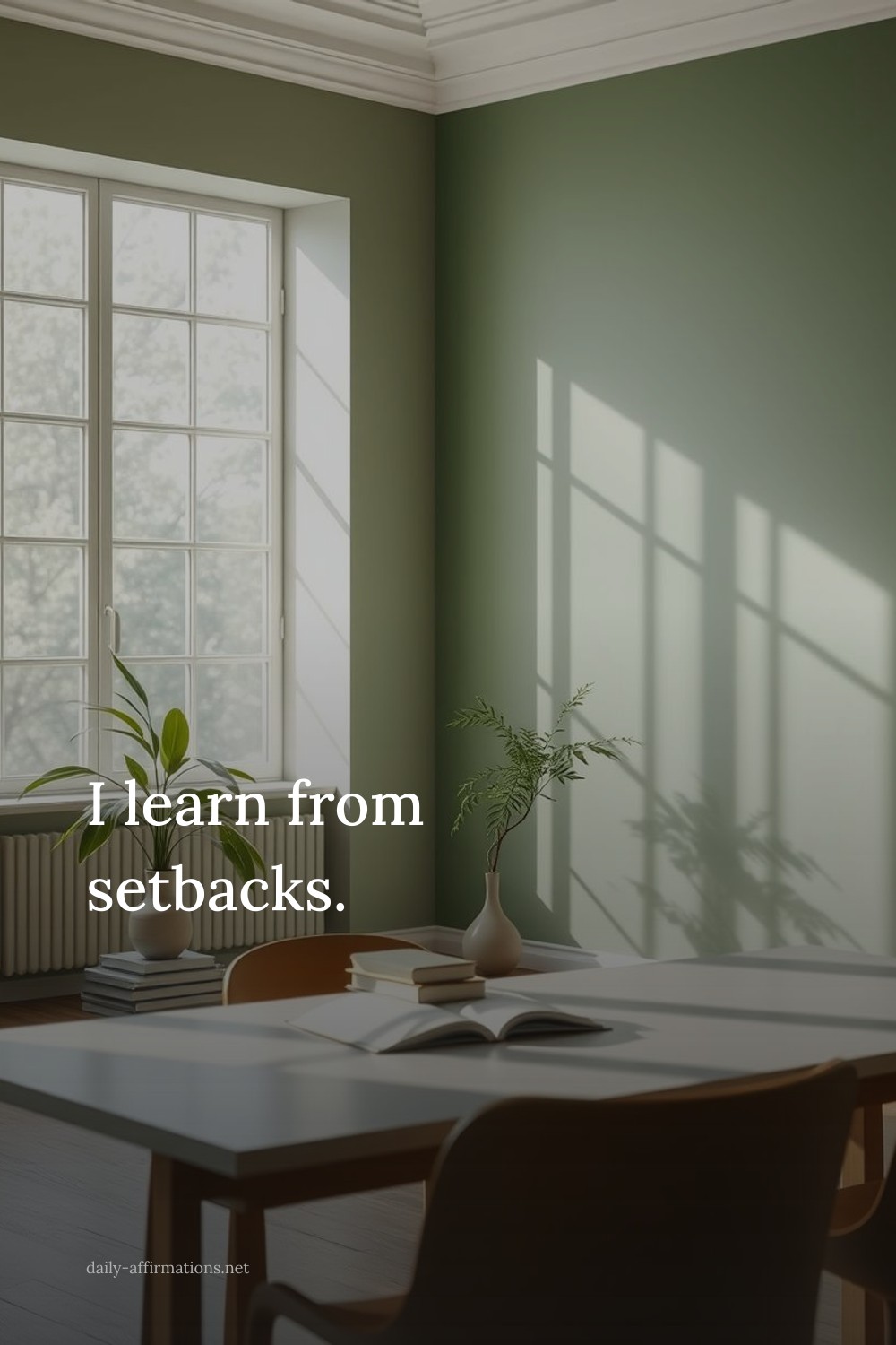 I learn from setbacks.