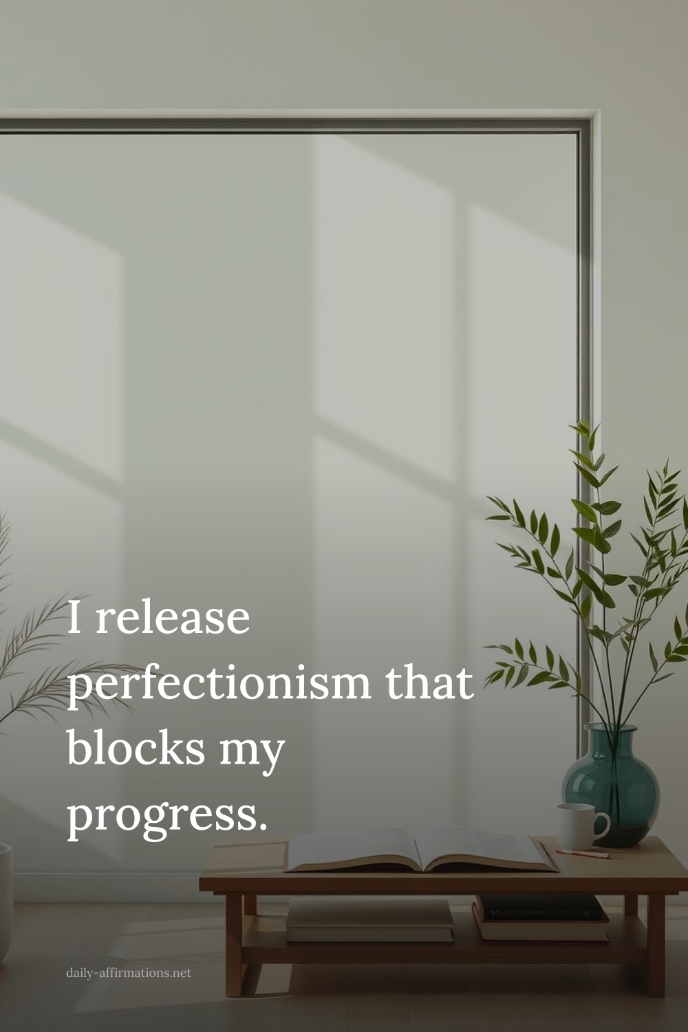 I release perfectionism that blocks my progress.