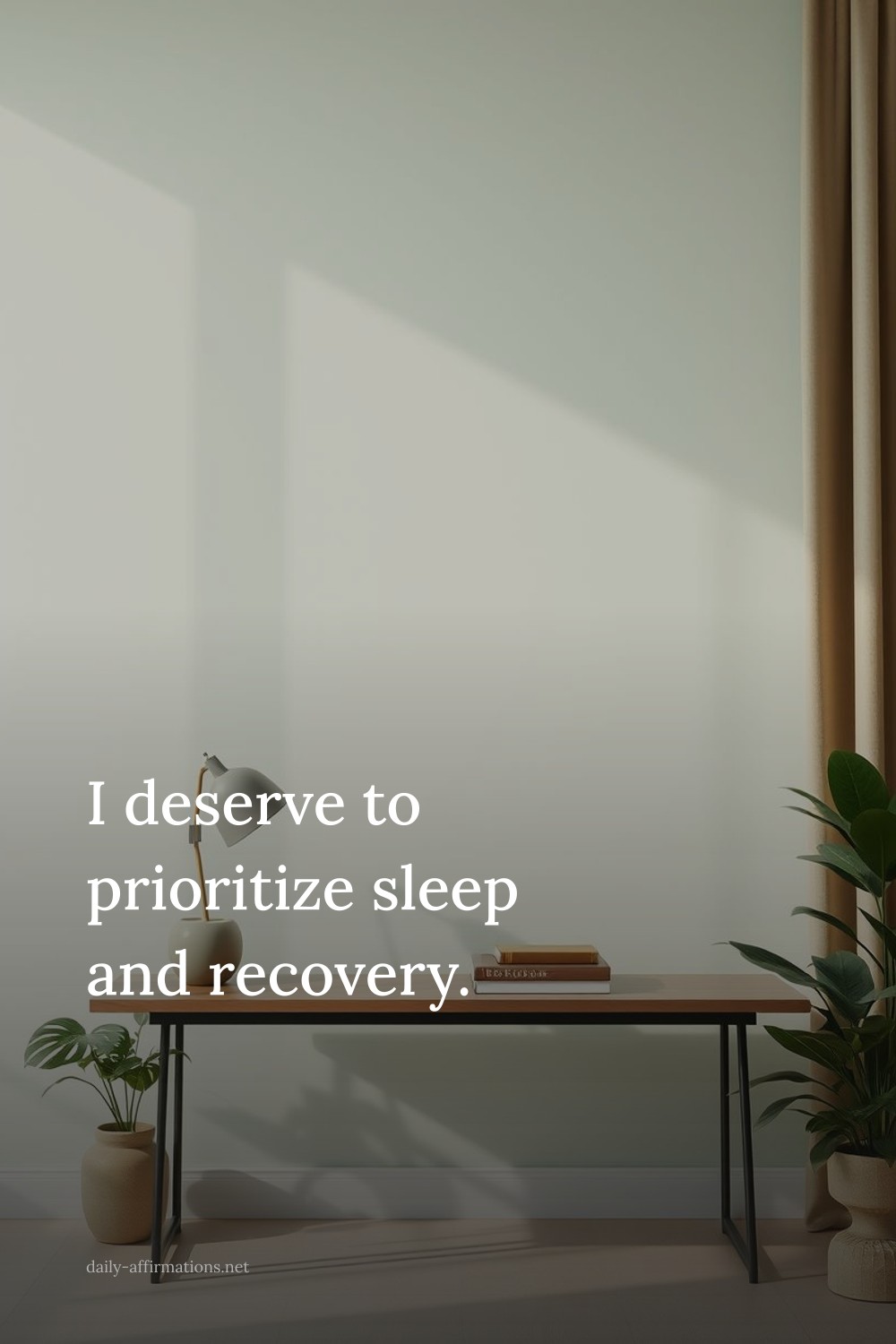 I deserve to prioritize sleep and recovery.