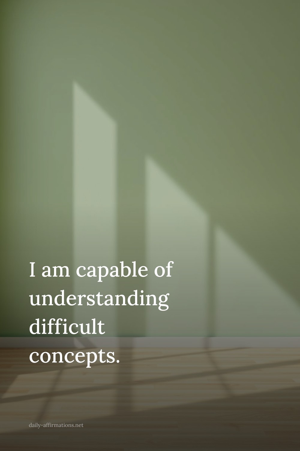 I am capable of understanding difficult concepts.