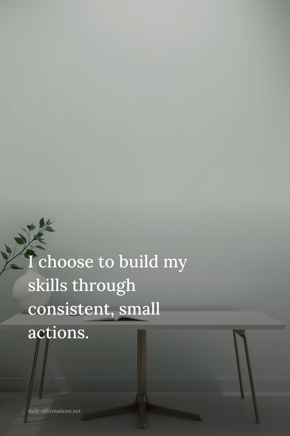 I choose to build my skills through consistent, small actions.