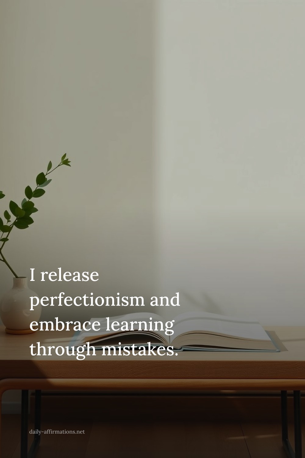 I release perfectionism and embrace learning through mistakes.