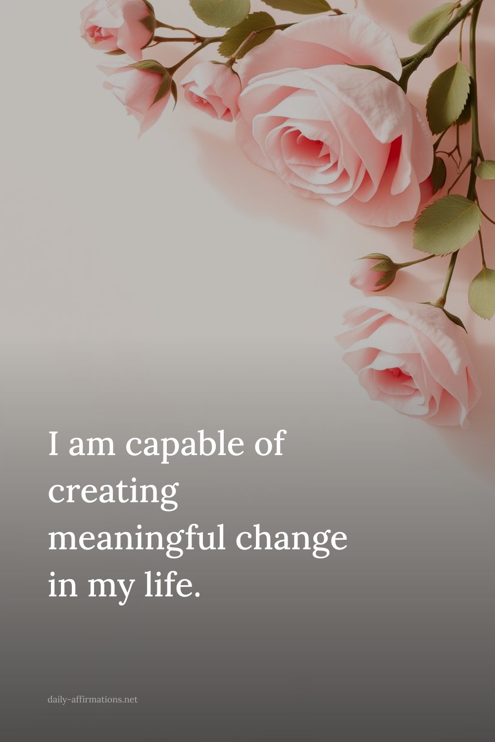 I am capable of creating meaningful change in my life.