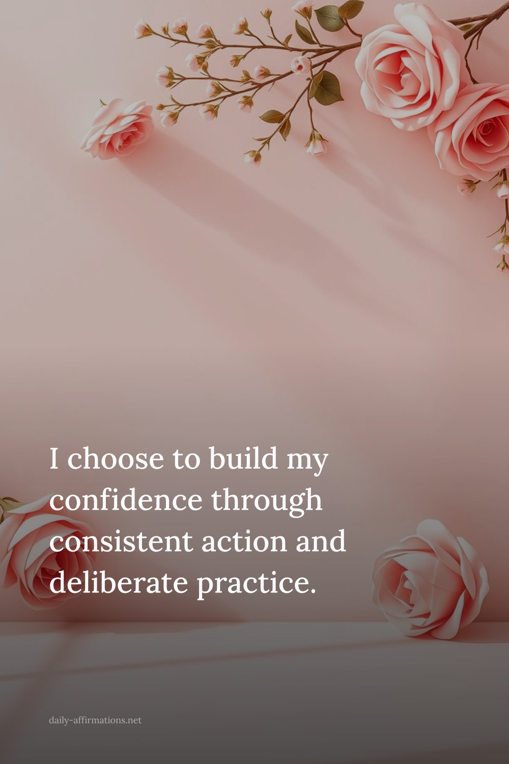 I choose to build my confidence through consistent action and deliberate practice.