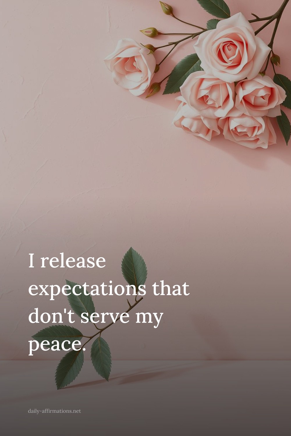 I release expectations that don't serve my peace.