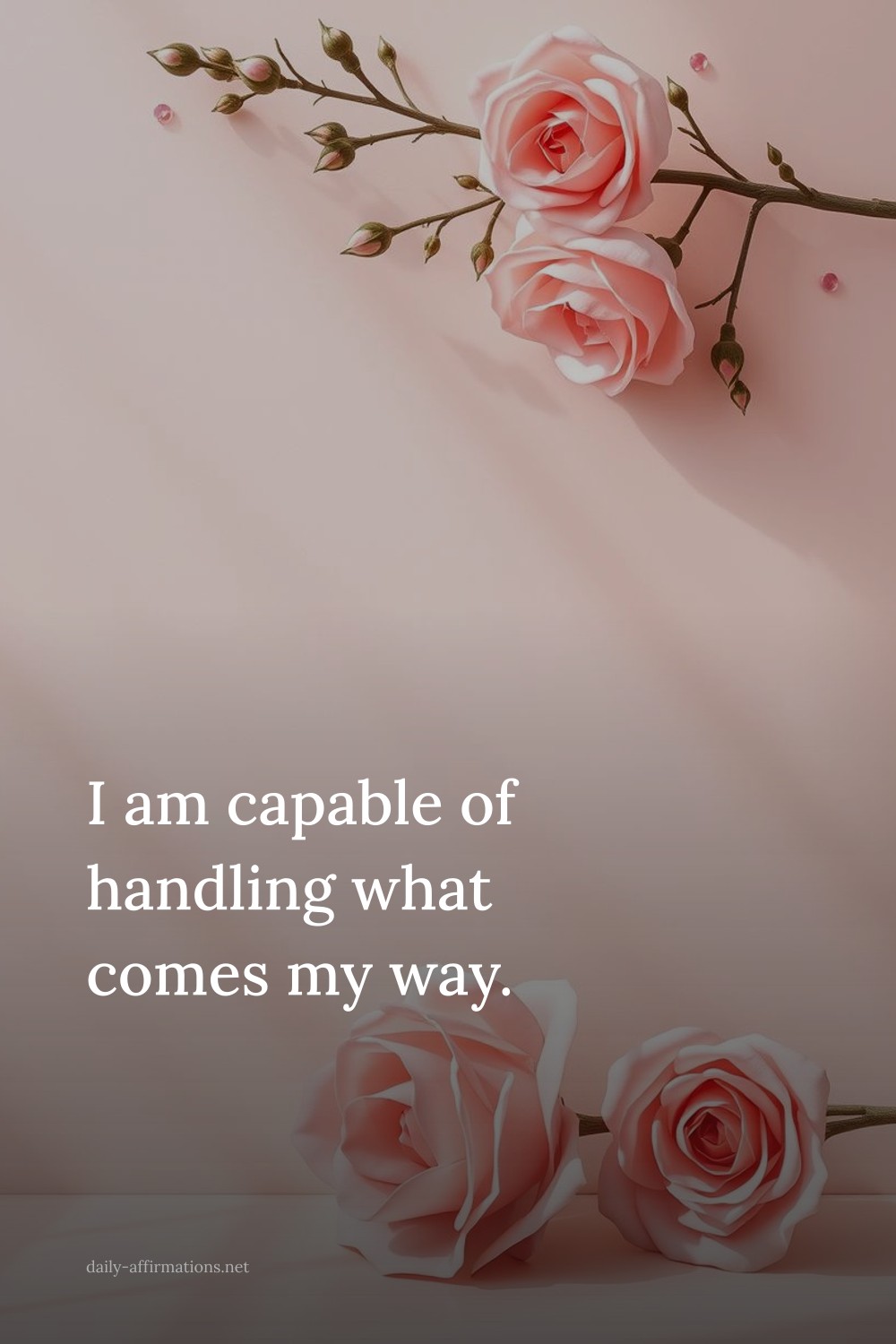 I am capable of handling what comes my way.