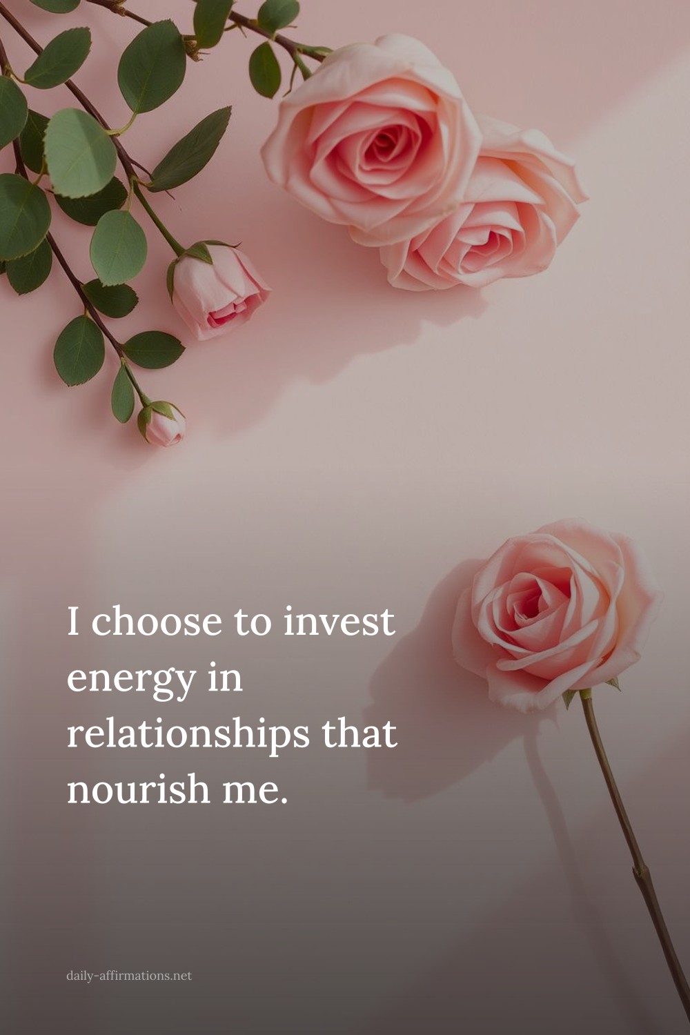 I choose to invest energy in relationships that nourish me.