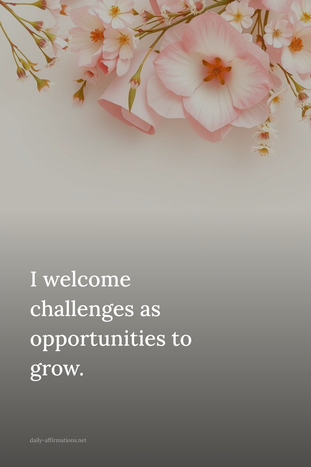 I welcome challenges as opportunities to grow.