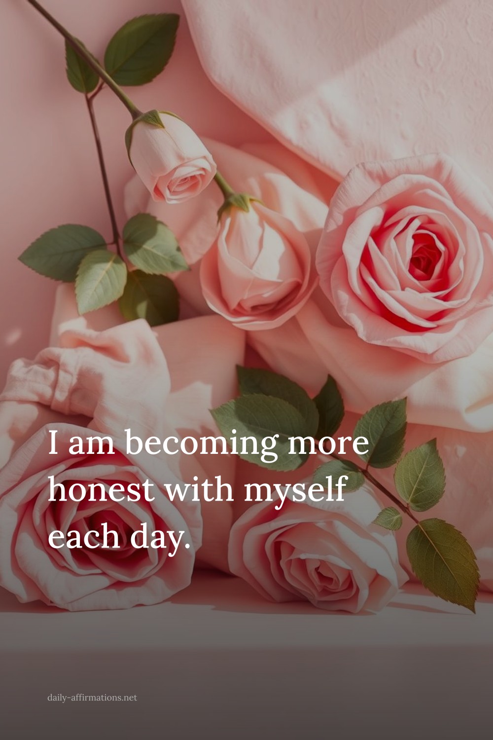 I am becoming more honest with myself each day.