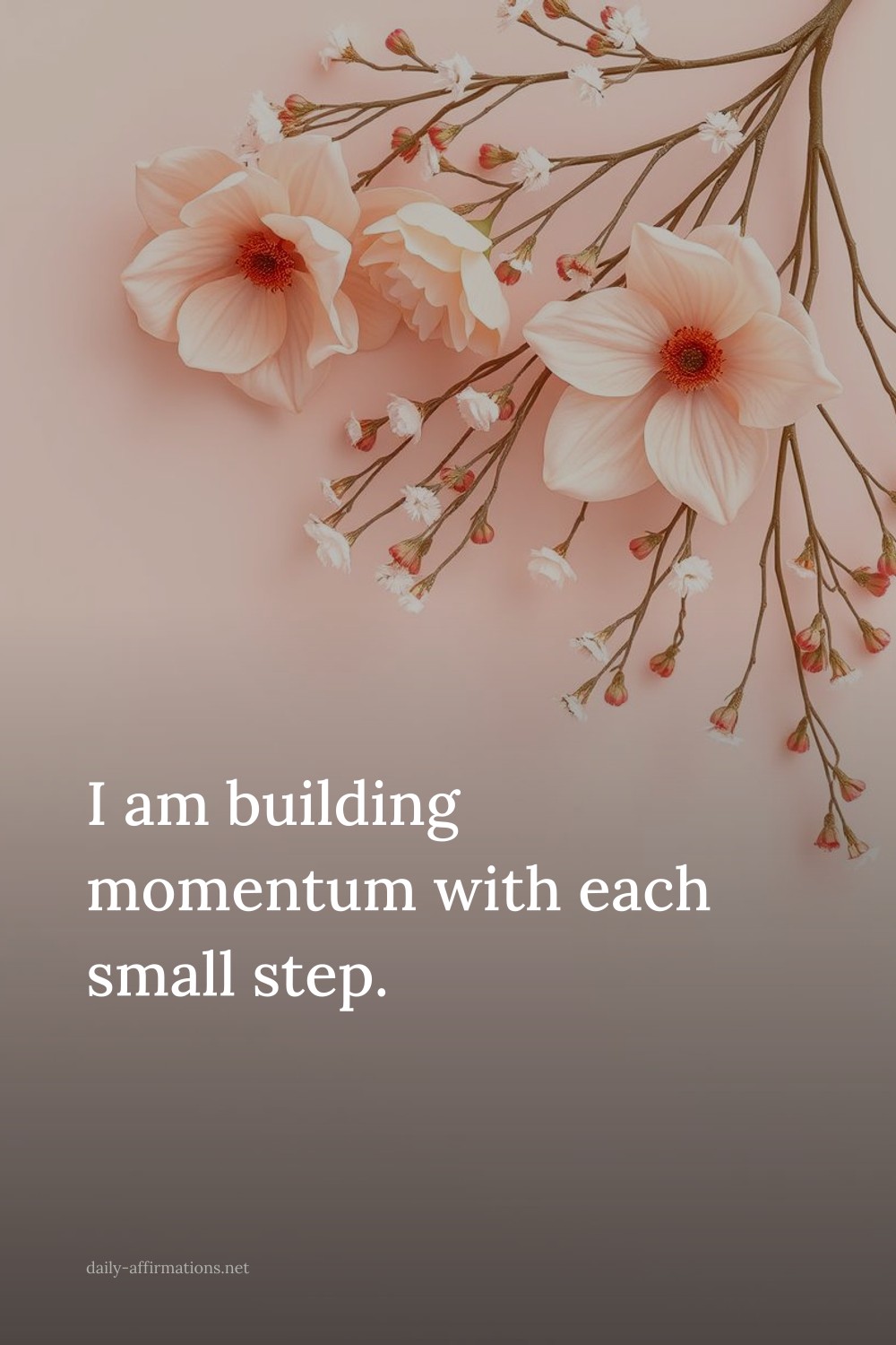 I am building momentum with each small step.