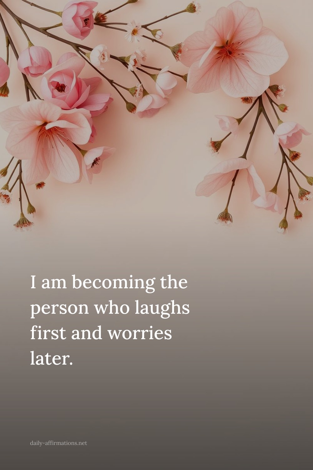 I am becoming the person who laughs first and worries later.