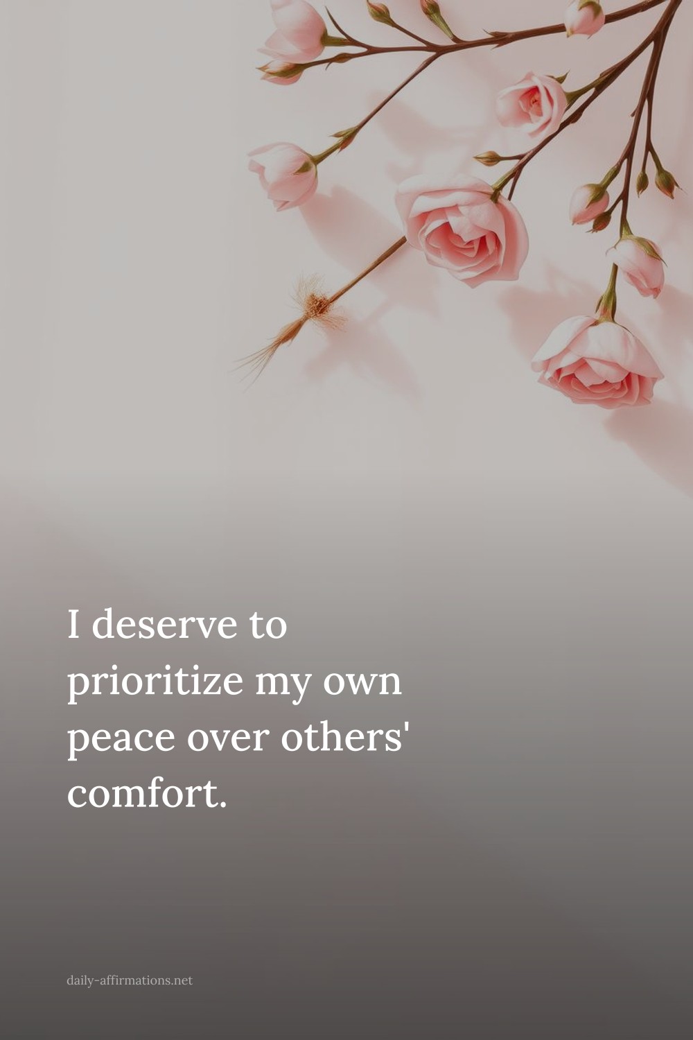 I deserve to prioritize my own peace over others' comfort.