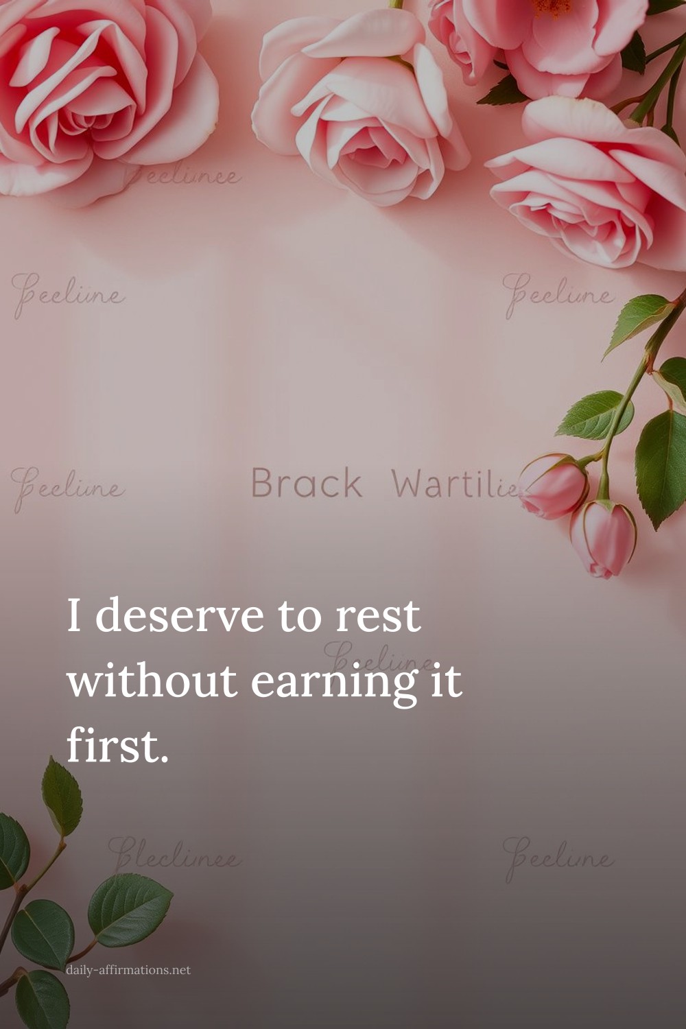 I deserve to rest without earning it first.