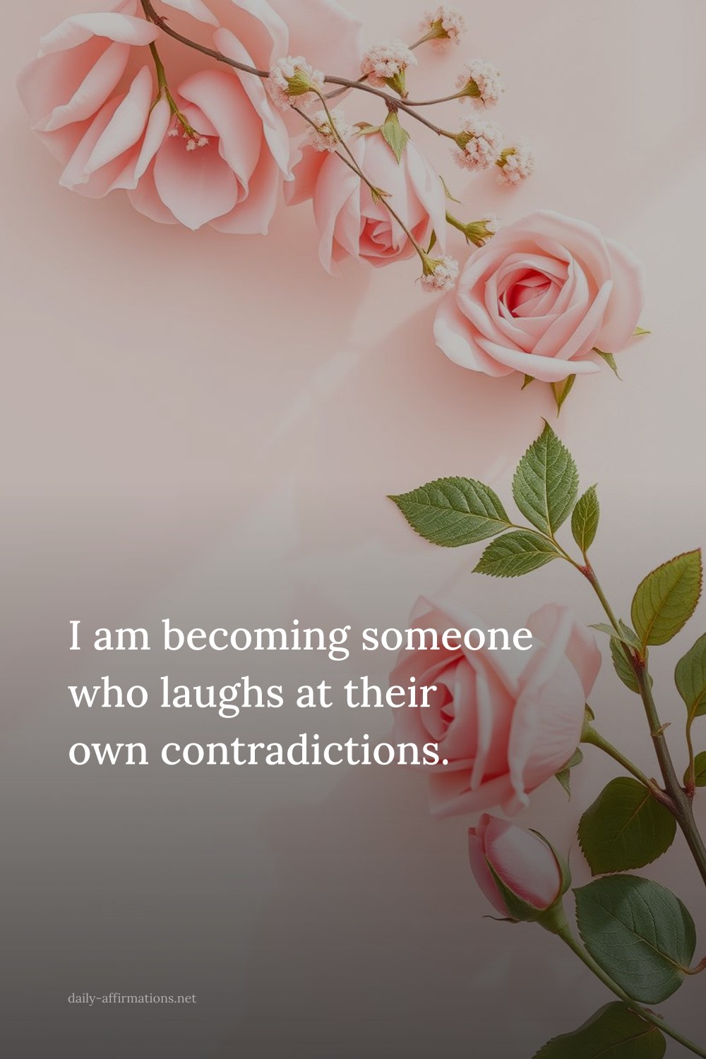 I am becoming someone who laughs at their own contradictions.