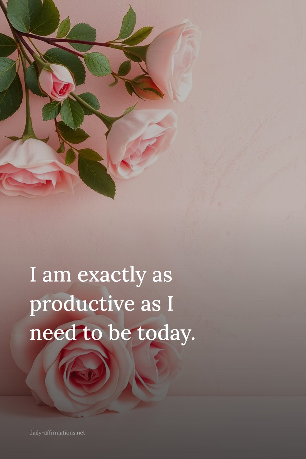 I am exactly as productive as I need to be today.