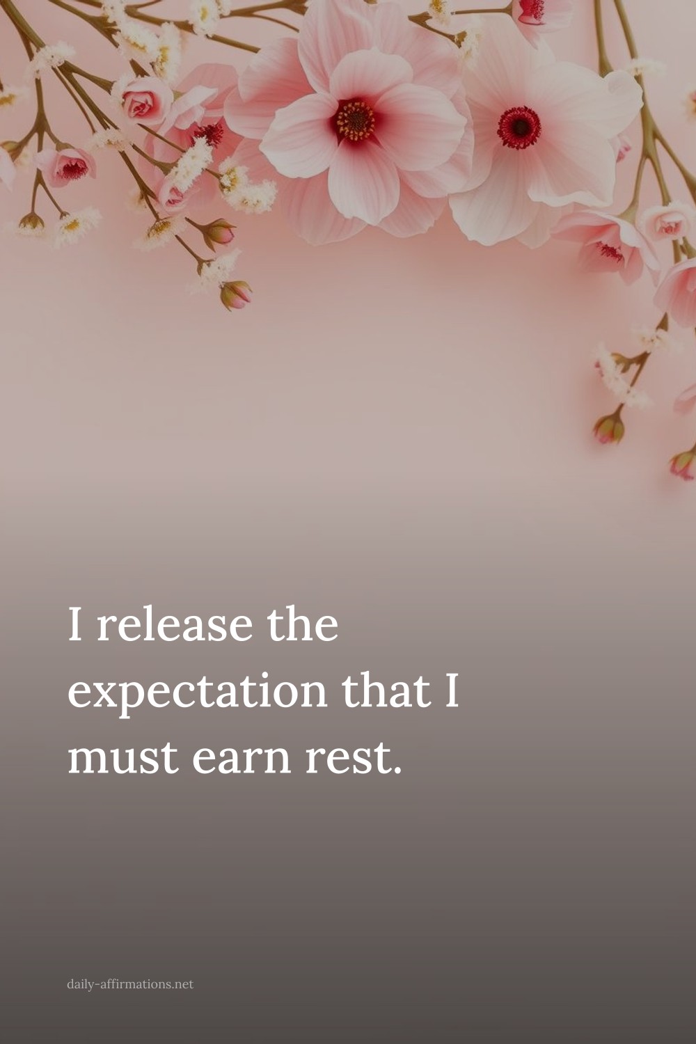 I release the expectation that I must earn rest.