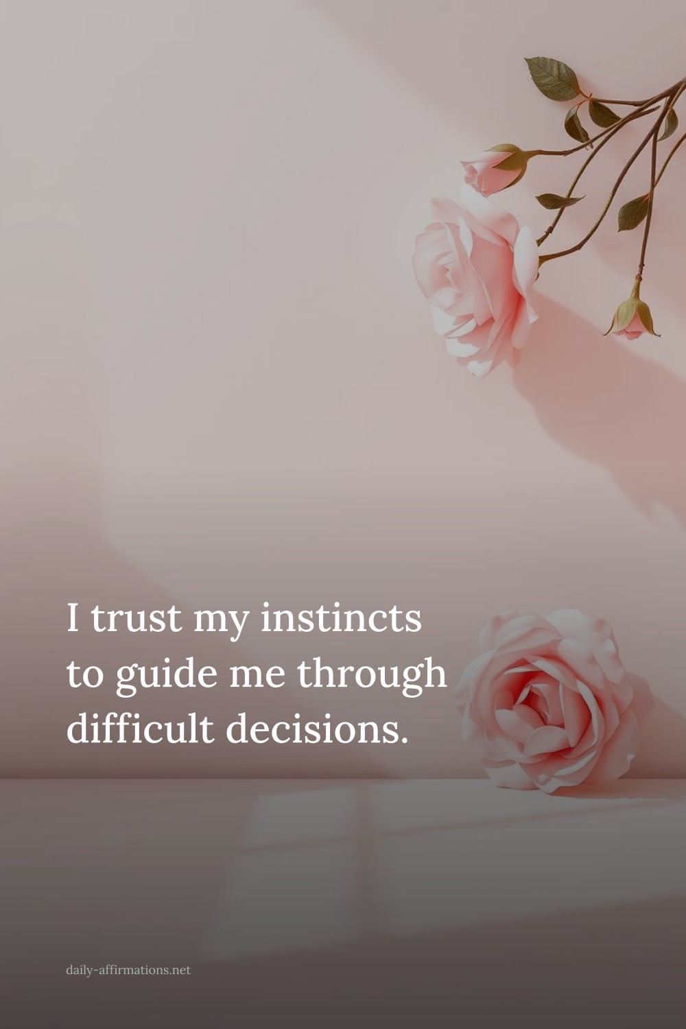 I trust my instincts to guide me through difficult decisions.